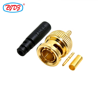 Connecteurs RF 12G-SDI BNC vers RG179 entièrement plaqués or avec gaine de protection, en stock, directement de l'usine