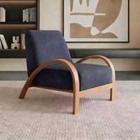 Fauteuil d'appoint moderne Wabi Sabi en tissu Sherpa écologique, structure en acier carbone imitation bois, canapé individuel de loisirs pour salon