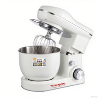 Robot Pâtissier Planétaire Électrique de 1600 W Haute Puissance, 6 Vitesses, Tête Inclinable, Bol Mélangeur en Acier Inoxydable de 6 L, Certifié ETL, Fonction 3-en-1