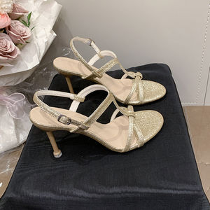 Eleganti e Lussuosi <span class=keywords><strong>Sandali</strong></span> <span class=keywords><strong>da</strong></span> Donna con Tacco Alto e Plateau, Decorati con Strass, Nuovo Design Estivo per Esterni - Product Image 3