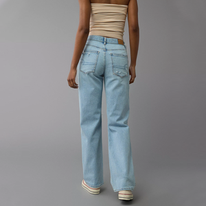 Pantalones vaqueros de Mujer desgastados pierna ancha cintura alta lavado ácido nueva moda al por mayor pantalones vaqueros rasgados talla grande 2XL <span class=keywords><strong>para</strong></span> mujer - Product Image 5