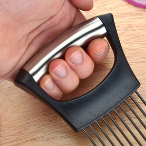 Hachoir de cuisine moderne en acier inoxydable Nouvelle aiguille d'oignon Style PP Poignée pour hacher les légumes Fruits Outil essentiel <span class=keywords><strong>du</strong></span> <span class=keywords><strong>cuisinier</strong></span> - Product Image 6