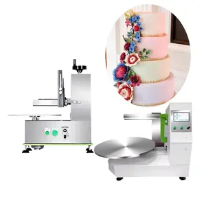 Automatische Hochzeitstorten-Gussmaschine Geburtstagstorte Sahelbeschichtungsmaschine für 4-12 Zoll Kuchen