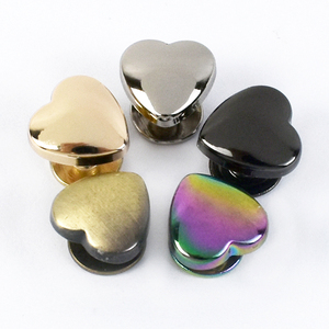 Meetee Ky621 8/10/12/14Mm Túi Xách Phần Cứng Trang Trí Túi Đinh Nút Móng Tay Hợp Kim Khóa Vít <span class=keywords><strong>Snap</strong></span> Hình Trái Tim Đinh Tán - Product Image 3