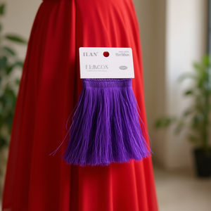 Frangia in Poliestere Viola Ilan Flec 15x150cm per Decorazione Abbigliamento - Product Image 3