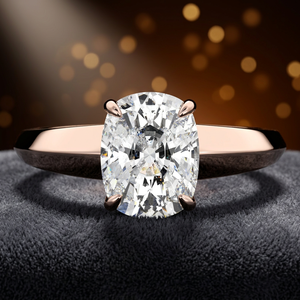 IGI Certified Elongated <b>Cushion</b> Lab Grown Diamond Solitaire Engagement Anniversary <b>Ring</b> 10K/14K/18K Gold 925/935 Silver Luxury - Product Image 1