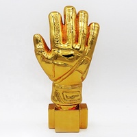 Trophée de football pour fans, souvenir artisanal, nom personnalisé, LOGO, trophée gant d'or du gardien de but