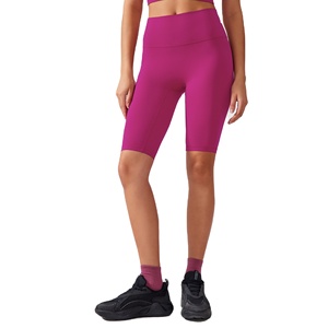 Buttery Soft Women's <strong>Cycling</strong> <strong>Shorts</strong> High-Waisted Mid-Thigh <strong>Cotton</strong> <strong>Spandex</strong> Yoga Quarter Pants With Seamless Print Logo