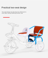 Sepeda Roda Tiga Murah Harga Pabrik Dua Kursi untuk Anak Kembar, Sepeda Roda Tiga untuk Anak-Anak, Sepeda Roda Tiga untuk Dua Bayi