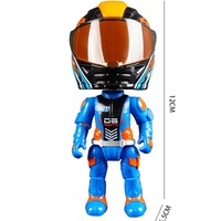 Jouets en métal moulé sous pression en gros, modèles de casques de motocyclistes, version Q, jouets de transport en métal moulé sous pression pour enfants