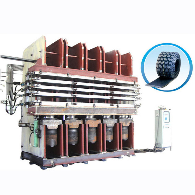 Hydraulic Motor-Driven PLC-Controlled Electric Heating Vertical High-Accuracy 380V Tire Tread Rubber Vulcanizing Press Tire