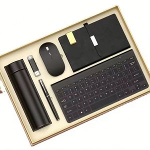 Regalos Personalizados para Empresas, Set de Regalo con Teclado Inalámbrico, Memoria USB, Bolígrafo y Ratón en Caja para Invitados - Product Image 1