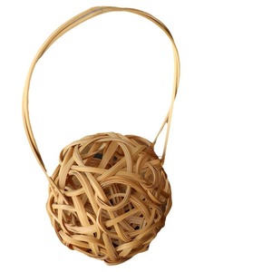 Cai Hongguang Handwoven Bamboo Basket Natural Color Decorative Vase Home Decoration - Product Image 5
