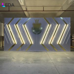 LEDA Glowing Gold Lines Large Backdrop <b>Wall</b> Sturdy Build Wedding Stage Stand for Wedding <b>Party</b> - Product Image 5