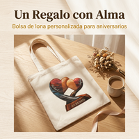Sac fourre-tout en toile personnalisable pour anniversaire, cadeau romantique avec noms et dates, sac en coton en gros