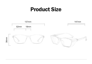 軽量カスタムロゴ産業安全アンチフォグゴーグル花粉アレルギーPC透明ワークメガネフォトクロミックゴーグル - Product Image 3