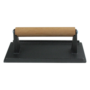 Presse à <span class=keywords><strong>bacon</strong></span> en fonte avec manche en bois pour grils/plaques de cuisson/flattops presse à hamburger pour paninis sandwichs viande volaille outils - Product Image 3