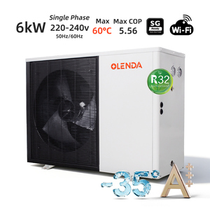 ปั๊มความร้อน R32 monoblock 220V 6kW เสียงต่ำอากาศไปปั๊มความร้อนน้ำ EVI A +++ ERP CE ได้รับการรับรอง - Product Image 1