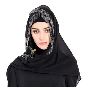 100% Polyester Dubai Abaya Muslim Dubai Nida Abaya Stoff