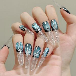 10 <span class=keywords><strong>Uñas</strong></span> Acrílicas Largas Hechas a Mano, <span class=keywords><strong>Uñas</strong></span> <span class=keywords><strong>Postizas</strong></span> de Diseño al por Mayor, <span class=keywords><strong>Uñas</strong></span> a Presión - Product Image 6