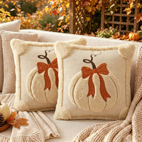Housse de coussin brodée citrouille d'Halloween, douce et décorative, pour canapé, chambre, maison, décoration de vacances
