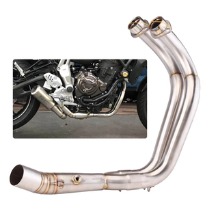 Système d'échappement complet pour moto, tuyau avant 51 mm, silencieux à enfiler pour Yamaha MT07 <span class=keywords><strong>MT</strong></span>-<span class=keywords><strong>07</strong></span> FZ07 2014 - 2023 R7 <span class=keywords><strong>2021</strong></span> - 2023 - Product Image 2