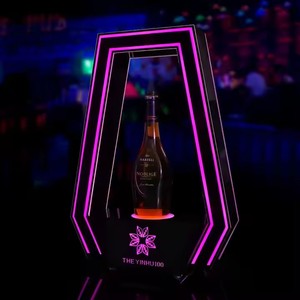 Nouveau casier à vin <span class=keywords><strong>lumineux</strong></span> créatif trapézoïdal champagne porte-vin bar boîte de nuit atmosphère accessoires liqueur présentoir - Product Image 4