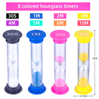Sablier en plastique coloré de 30 secondes, 1, 2 ,3, 5,10 minutes, jouet et jeu de société pour enfants, horloge de sable