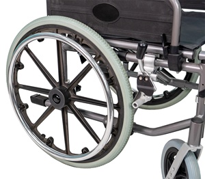 كرسي متحرك قابل للتعديل قابل للتعديل محمول يدوي لنقل سبائك الألومنيوم في المستشفى - Product Image 4