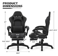 Chaise de jeu nouveau style en PU pas chère haute qualité Silla Gamer vente en gros d'usine siège pivotant inclinable hauteur réglable