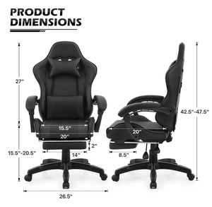 Chaise de jeu nouveau style en PU <span class=keywords><strong>pas</strong></span> chère haute qualité Silla <span class=keywords><strong>Gamer</strong></span> vente en gros d'usine siège pivotant inclinable hauteur réglable - Product Image 5