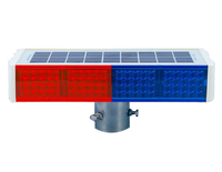 Panneaux de sécurité routière à LED solaire, feux d'avertissement stroboscopiques, feux de circulation à led double face pour avertissement clignotant