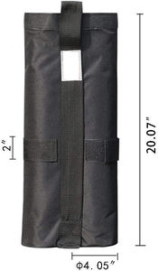 Poids personnalisés pour sacs de sable 600D Poids pour sacs de sable et jambes pour tente pop-up 4 Pcs-Pack Sacs de sable noirs de grande qualité - Product Image 6