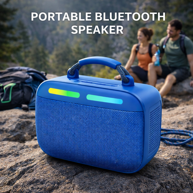 Wireless Speaker RGB LED Portable Outdoor Speaker BT5.3 High Power Stereo Deep Bass for Party Camping Travel
