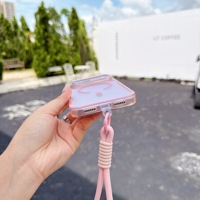 Coque de téléphone translucide avec bracelet dégradé de couleur pour iPhone 18 17 Pro Max, compatible avec la charge sans fil, magnétique et antichoc