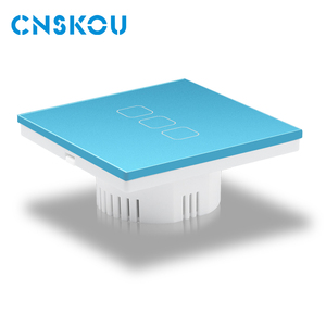 Fábrica nueva UE/Reino Unido Panel de vidrio azul templado Sistema de hogar inteligente Tuya Board Wifi interruptores de luz Control remoto interruptores de Control - Product Image 5