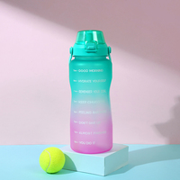 La tasse de sport à dégradé de couleur avec une tasse d'eau portable à l'échelle peut être personnalisée en taille de couleur