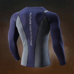Custom Made Seamless Sporty Knitted Cotton/Bamboo Fiber T-shirt Sports <b>Top</b> Unisex <b>Tight</b>-<b>fitting</b> Training Wear Autumn Winter - Product Image 2
