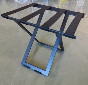 Portaequipajes de acero con revestimiento de polvo negro clásico, soporte de equipaje plegable para Hotel y dormitorio, Material metálico - Product Image 2