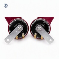 Bocina de Caracol Súper Potente de 12V 24V, Color Morado y Rojo, Impermeable, para Auto y Moto, 125dB, Universal