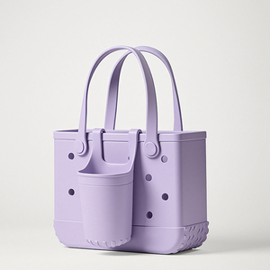 Portavasos de playa EVA al por mayor con clip para colgar, soporte impermeable portátil para bebidas, accesorios para bolsos de playa - Product Image 1