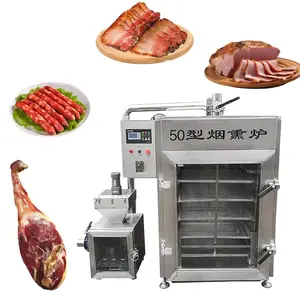 High Efficiency Automatic Meat Product Making Machine Smokehouse Electric Commercial Smokers Oven Fish Meat Smoke Smoking Oven