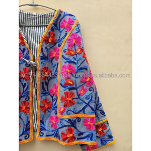 Chaqueta Bohemia Hecha a Mano para Mujer, Estilo Único, Bordado de Algodón, Acolchada, Transpirable, Acabado Ligero, Cómoda y Duradera - Product Image 5