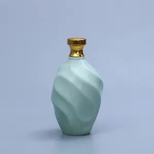 Customize Black ceramic bottle 500m ceramic water bottle tank
