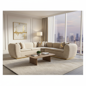 Ensemble de canapé d'angle d'expédition dans le monde entier 270*270cm Matériau en tissu Options de couleur personnalisables - Product Image 3