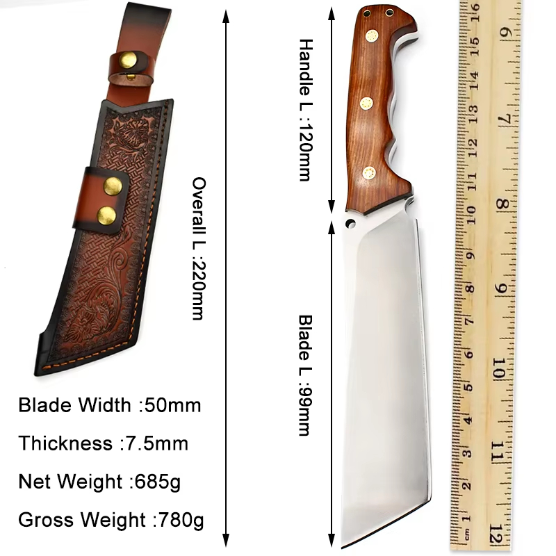 D235 # 65Movスチールウォールナットハンドルアウトドアキャンプ
