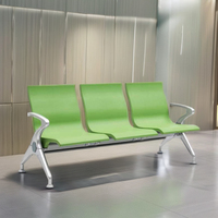 Banc d'attente moderne à 3 places en métal pour aéroport, hôpital, banque, clinique, bureau, réception, design moderne, chaises d'attente multi-places