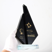 DEMO Haute Qualité Creative Black K9 Golf Crystal Trophées Société Réunion Annuelle Meilleur Employé Personnel Prix Trophée LOGO Personnalisé