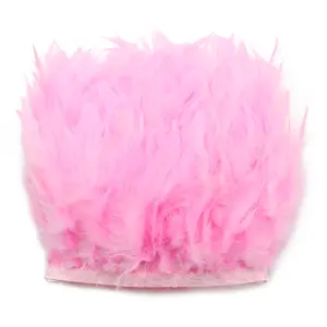 10-15 CM 4-6 IN China Factory Supplier Cheap Dyed Leather Chandelle Marabou Turkey Feather Fringe Trimming