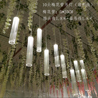 Lustre de décoration de fête de mariage en forme de tube de lumière pendante LED en acrylique moderne de haute qualité